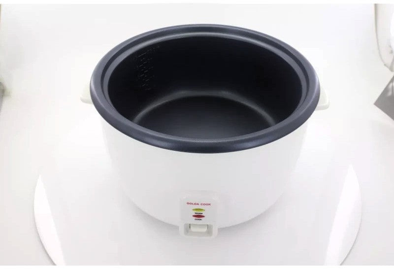GOLDA Persian Rice Cooker with Glass Lid, 25-Cup, White Model RC-25