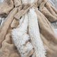 Rexa Robe Fleece Mid-Calf Bathrobe with Pockets and Hood - Beige