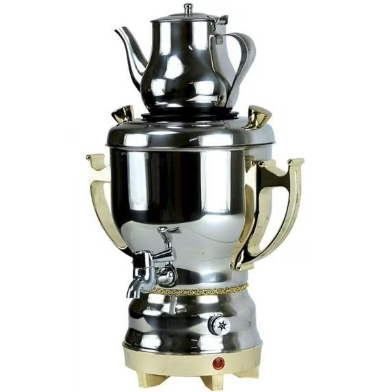Samovar Electrical Kettle, 3L Teapot, 32oz, Stainless Steel, Electric Samovar Tea Maker