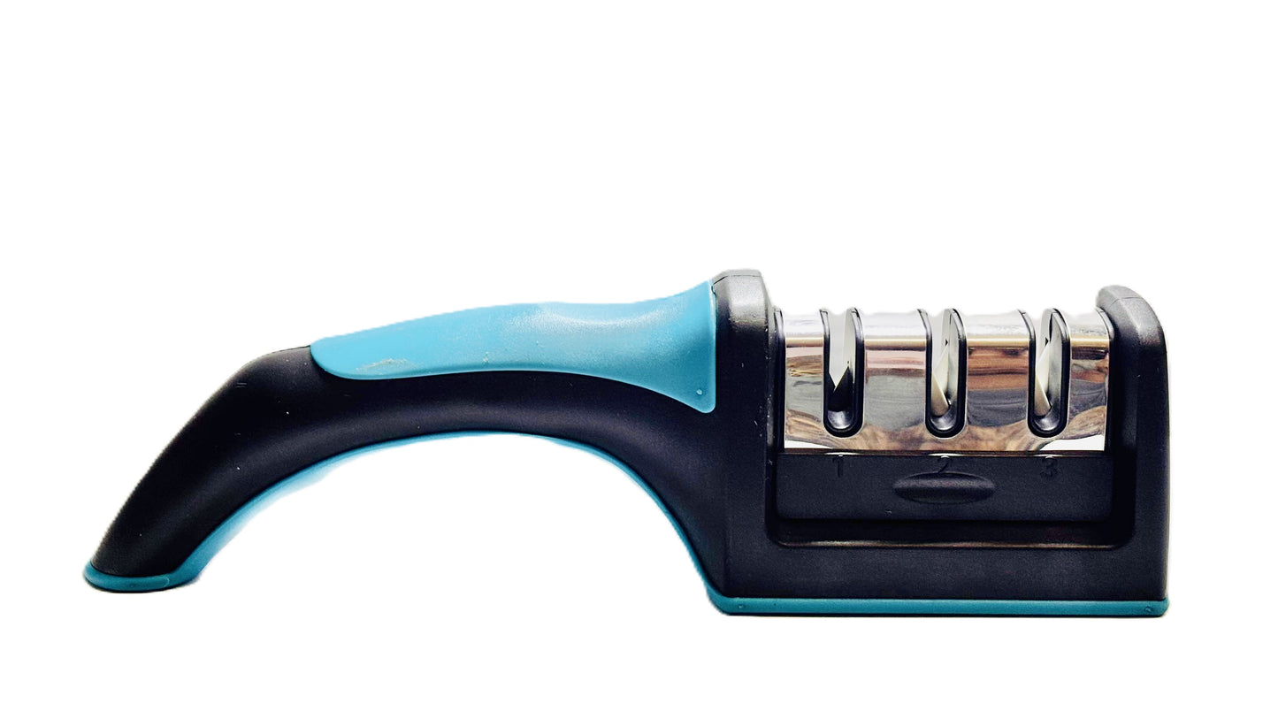 3-Stages Knife Sharpener Ergonomic Handle, Kitchen Tool