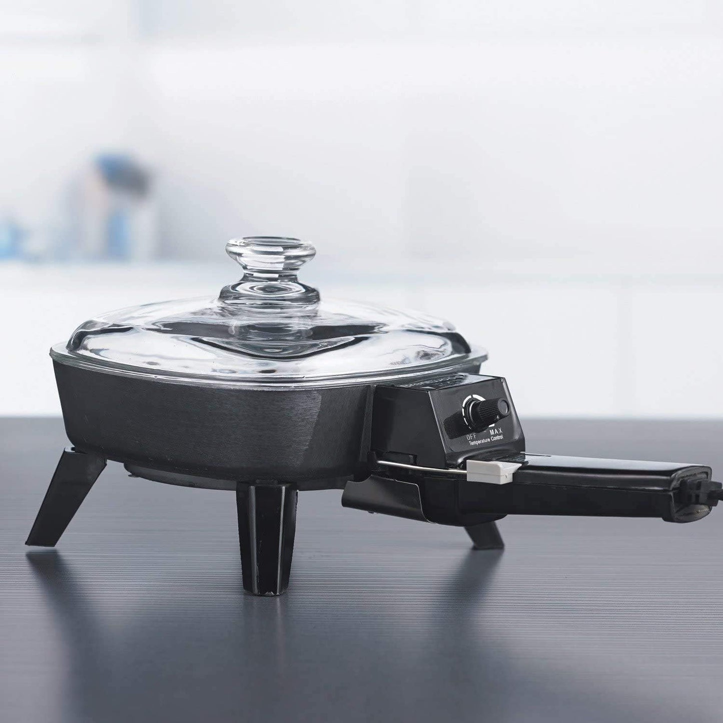 Brentwood Electric Skillet Non Stick 32oz Capacity Glass Lid