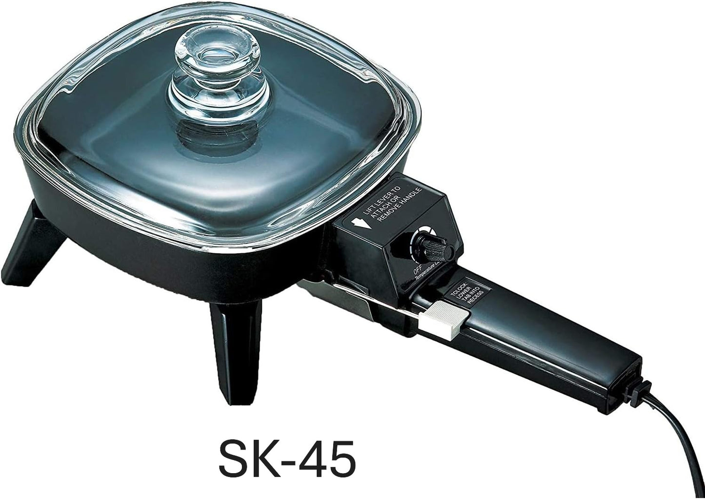 Brentwood Electric Skillet Non Stick 32oz Capacity Glass Lid