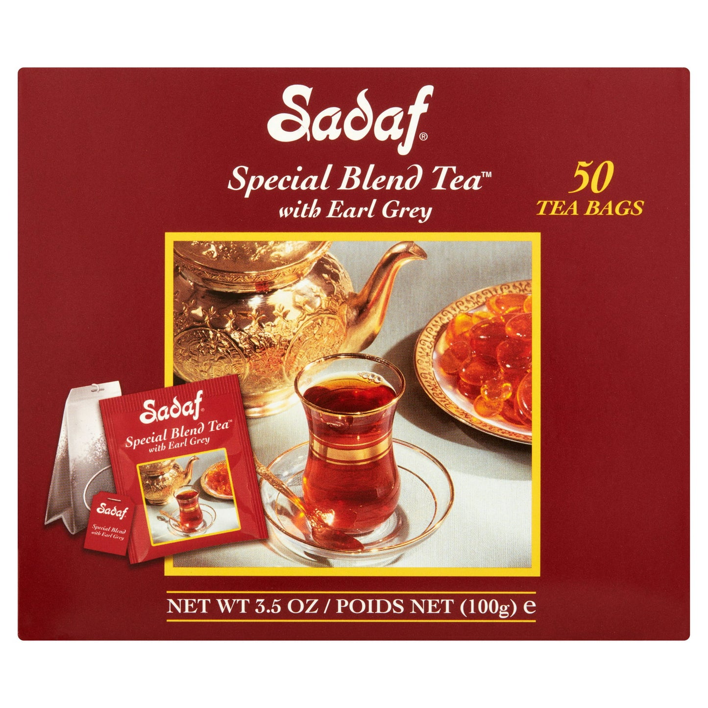 50 Tea Bags Sadaf Special Blend Tea with Earl Grey