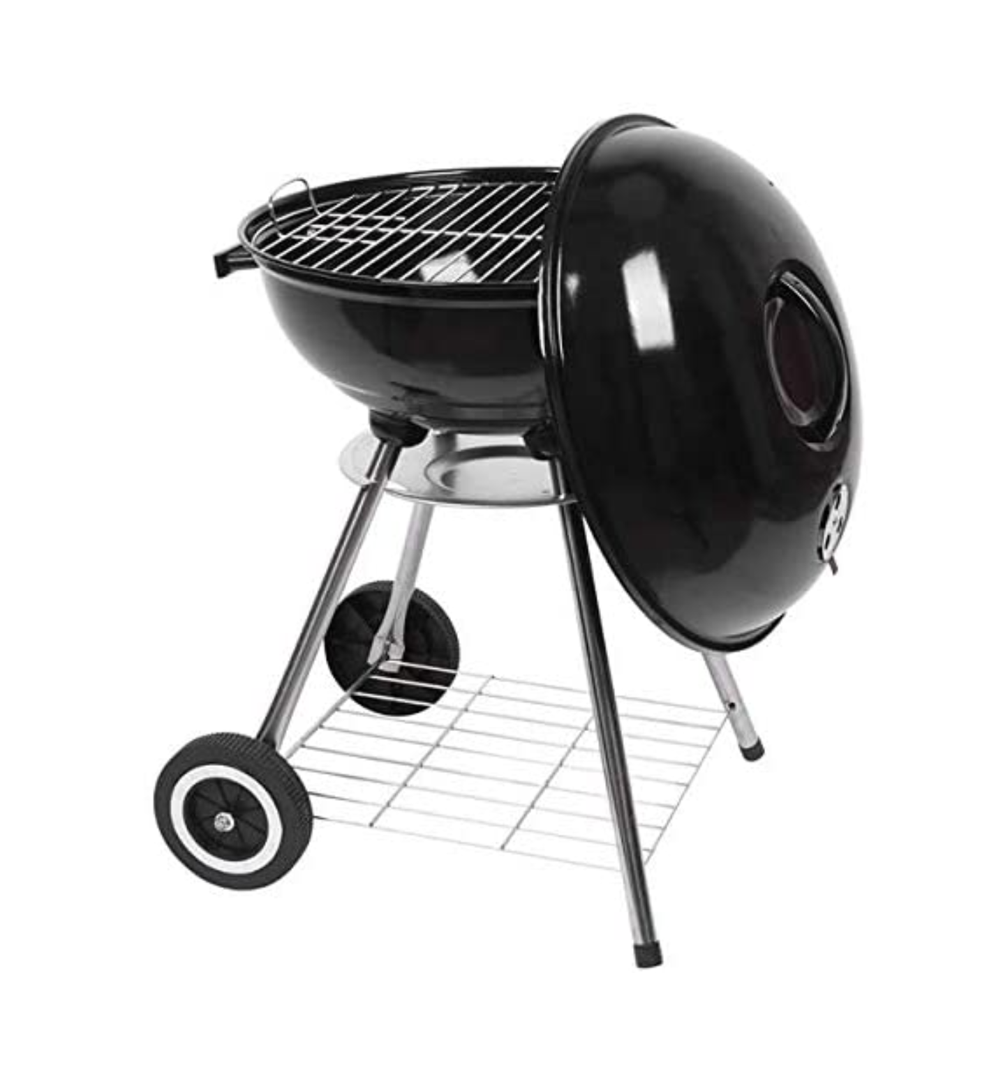 17" Round Portable BBQ Charcoal Grill Set (Free Gifts: Grilling Skillet & 3 Spices)