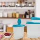 3 PC Teal Cereal Container Set