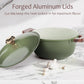 12-Piece Granite Cookware Set Green