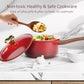 12-Piece Granite Cookware Set RED