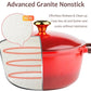 12-Piece Granite Cookware Set RED