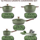 12-Piece Granite Cookware Set Green