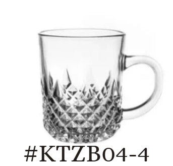 6-Piece BlinkMax Diamond Cut Glass Mug
