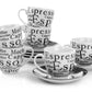 13 PC Espresso Set with Metal Rack