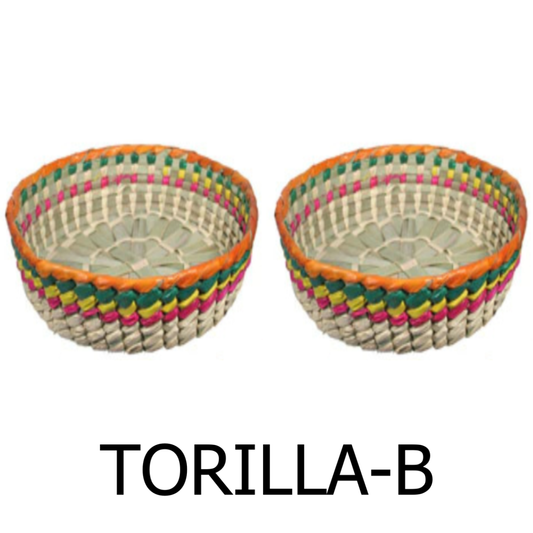 2 PC Mexican Palm Leaf Tortilla Basket