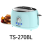 Brentwood Blue Cool-Touch 2-Slice Retro Toaster with Extra-Wide Slots