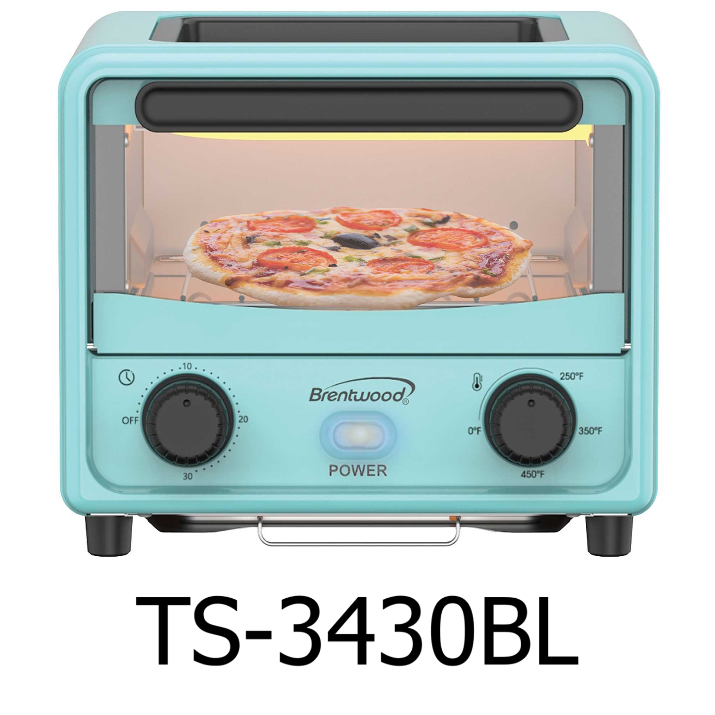 Brentwood 2 in 1 Mini Toaster Oven - Blue