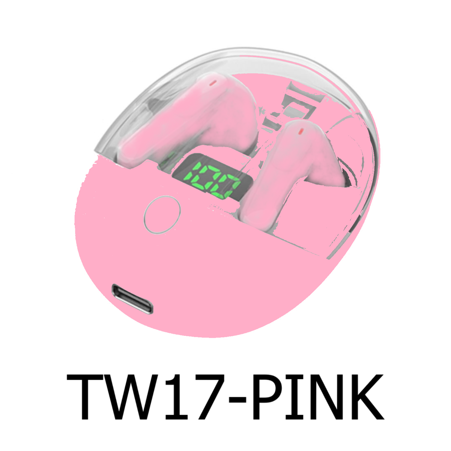 Pink True Earbuds Wireless with Charging Case
