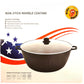 Non-Stick Dutch Oven with Glass Lid, Black Granite Finish, Large Casserole Pot with Handles 30 CM
