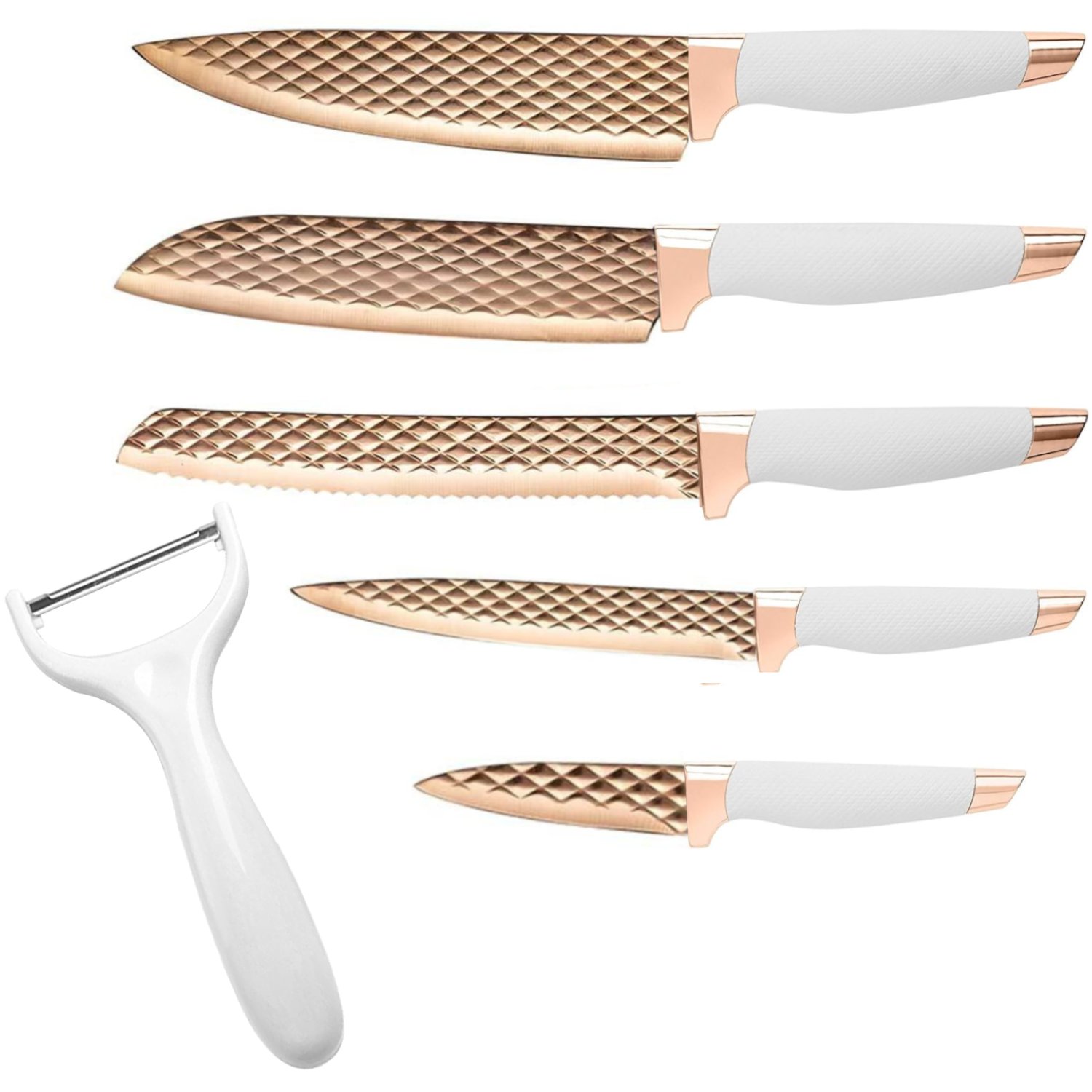 6 PC Gooda Diamond Cute Blades Kitchen Knife Set – R & B Import