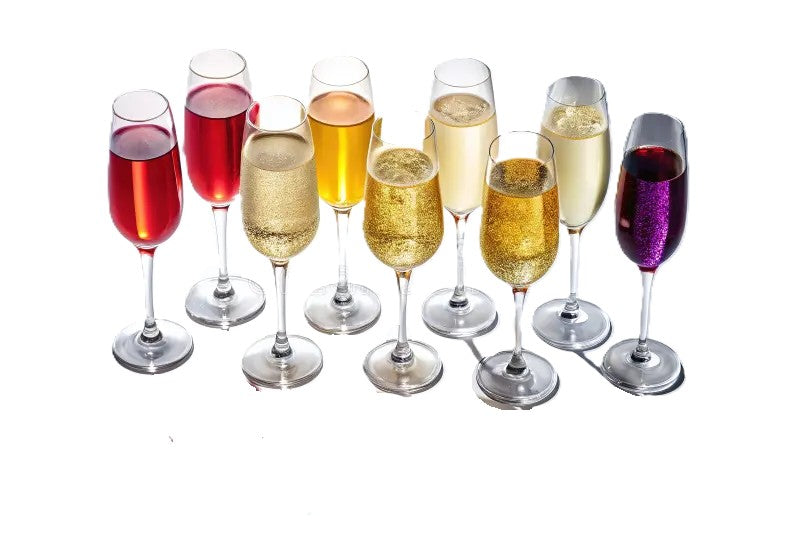 EXQUISITE Champagne Flute Glass, Clear, Stemmed, Elegant Design for Sparkling Wine and Celebrations