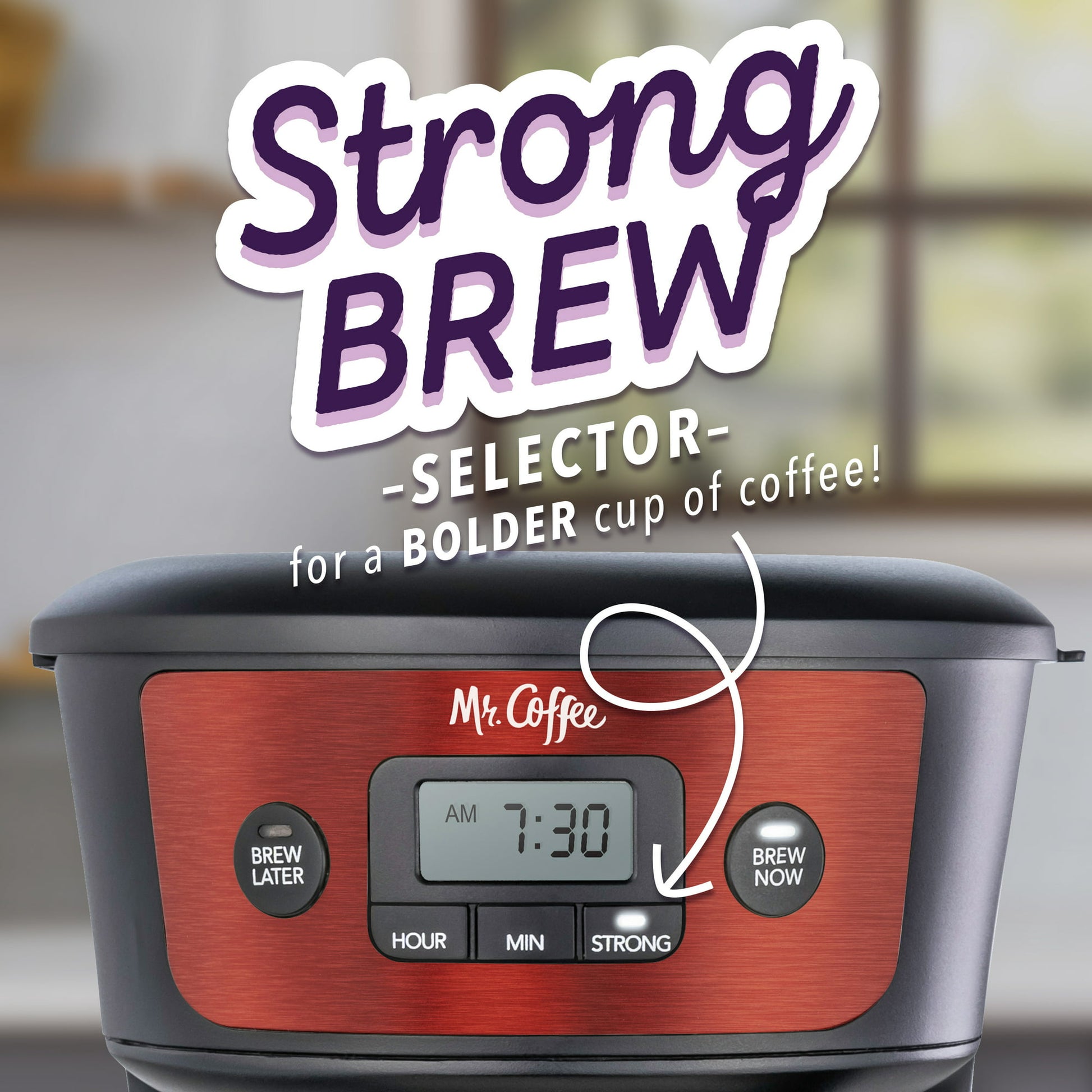 Mr. Coffee 12-Cup Programmable Coffeemaker, Strong Brew Selector, Stainless  Steel