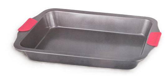 Non-Stick Baking Square Pan Stainless Steel with Side Silicone Handles