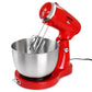 Better Chef Stand Mixer with Stainless Steel Bowl, Red, Electric Kitchen Mixer with Beaters 5 Speed 3.5qt 350-watts