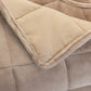 Sunbeam Weighted Warming Blanket Cover, Beige Quilted Design, 54 x 73 inches, 15 lbs, Neck Cutout