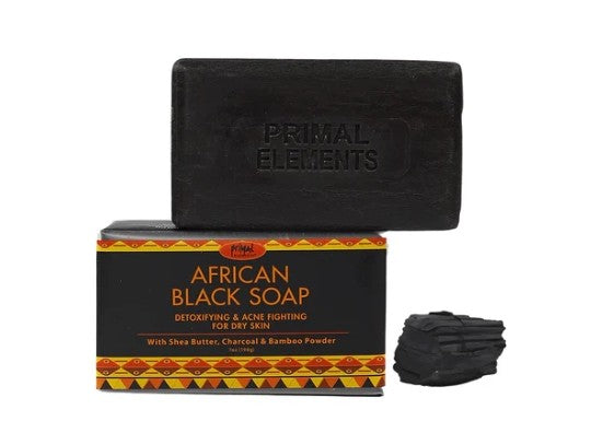 P.E African Black Soap 7oz FREE GIFT/Jabón Africano P.E 7oz+ GRATIS REGALO