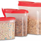 3 PC Red Cereal Container Set