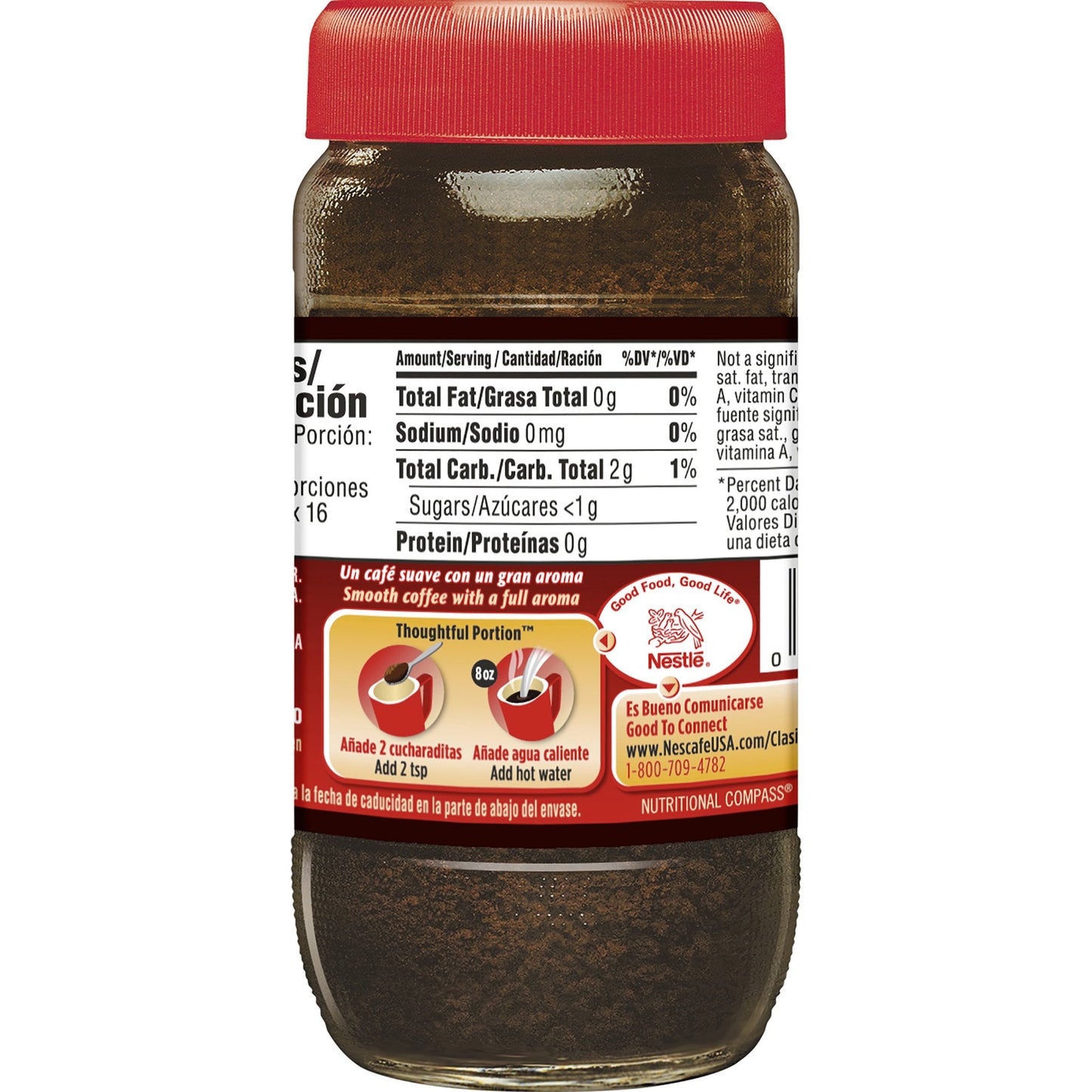 1.7 oz Jar Nescafe Dolca Dark Roast Instant Coffee Mix
