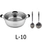 10 QT Stainless Steel 18/10 Induction Low Pot With Silicon Handle