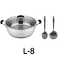 8 QT Stainless Steel 18/10 Induction Low Pot With Silicone Handle