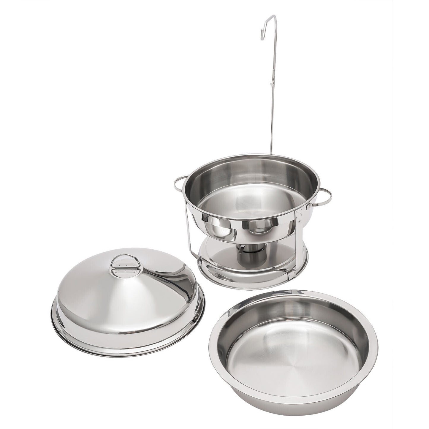 9L Round Stainless Steel Chafing Dish - Silver