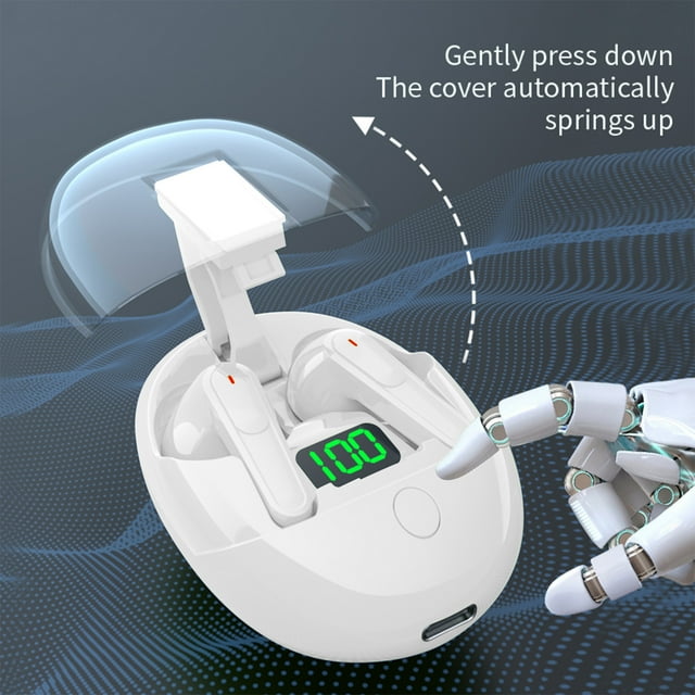 White True Earbuds Wireless with Charging Case