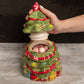 Mirthful Treats Christmas Tree Stoneware Cookie Jar
