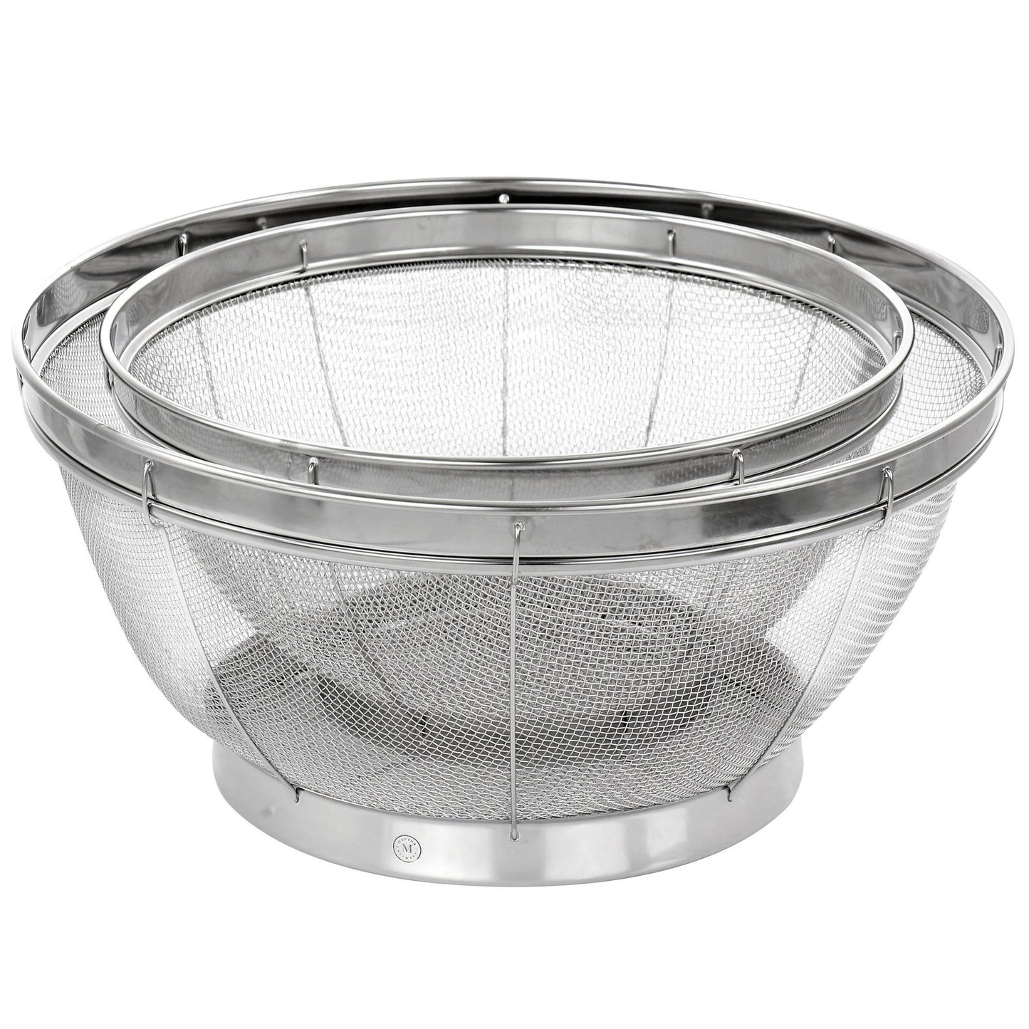2 PC Martha Stewart Stainless Steel Strainer / Colander Set