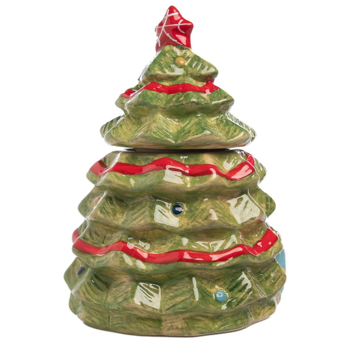 Mirthful Treats Christmas Tree Stoneware Cookie Jar