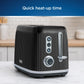 Oster 2-Slice Toaster with Extra-Wide Slots, Black
