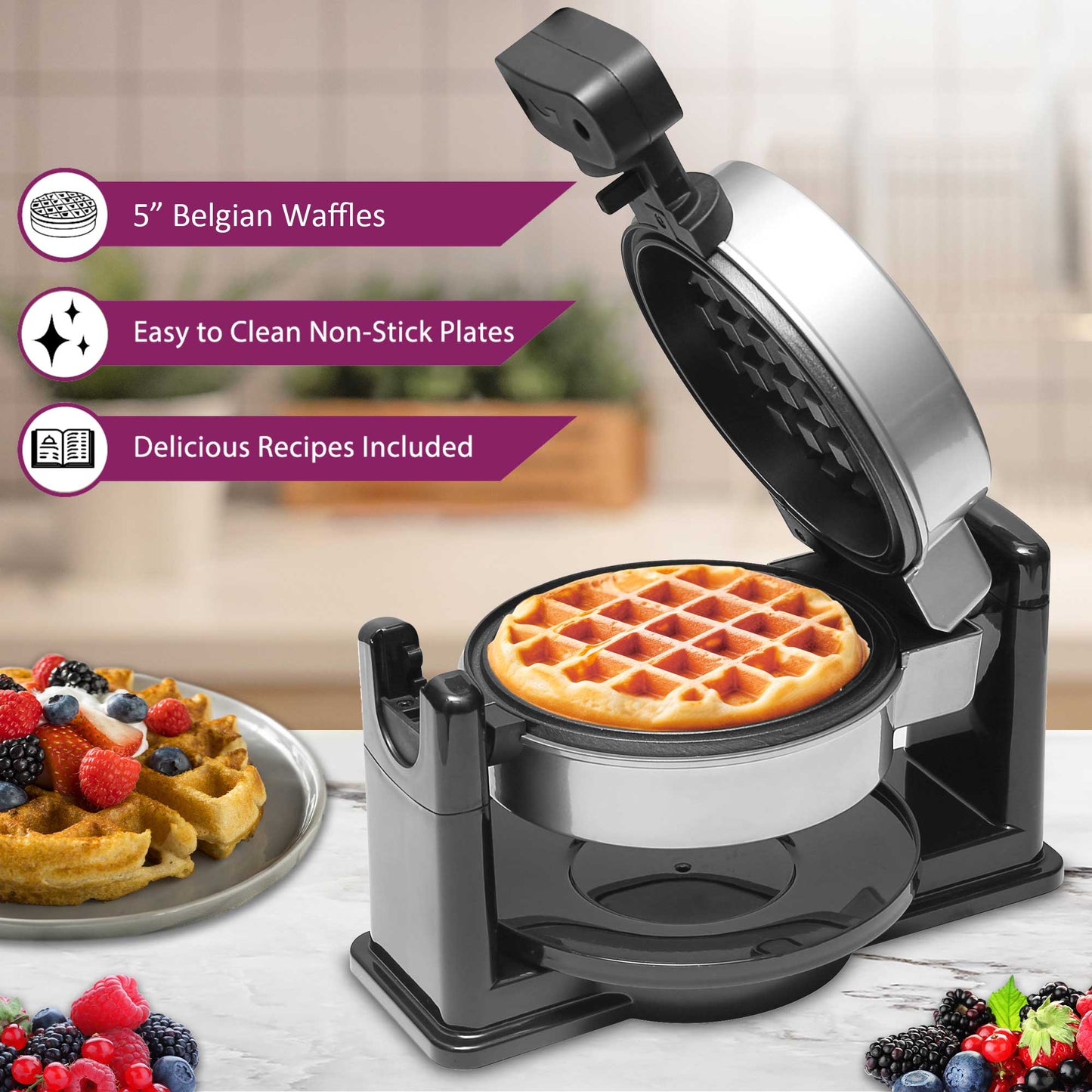 5" Flip Brentwood Waffle Maker