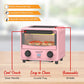 Brentwood 2 in 1 Mini Toaster Oven - Pink