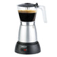 Brentwood Silver Cordless Electric Moka Pot Espresso Machine