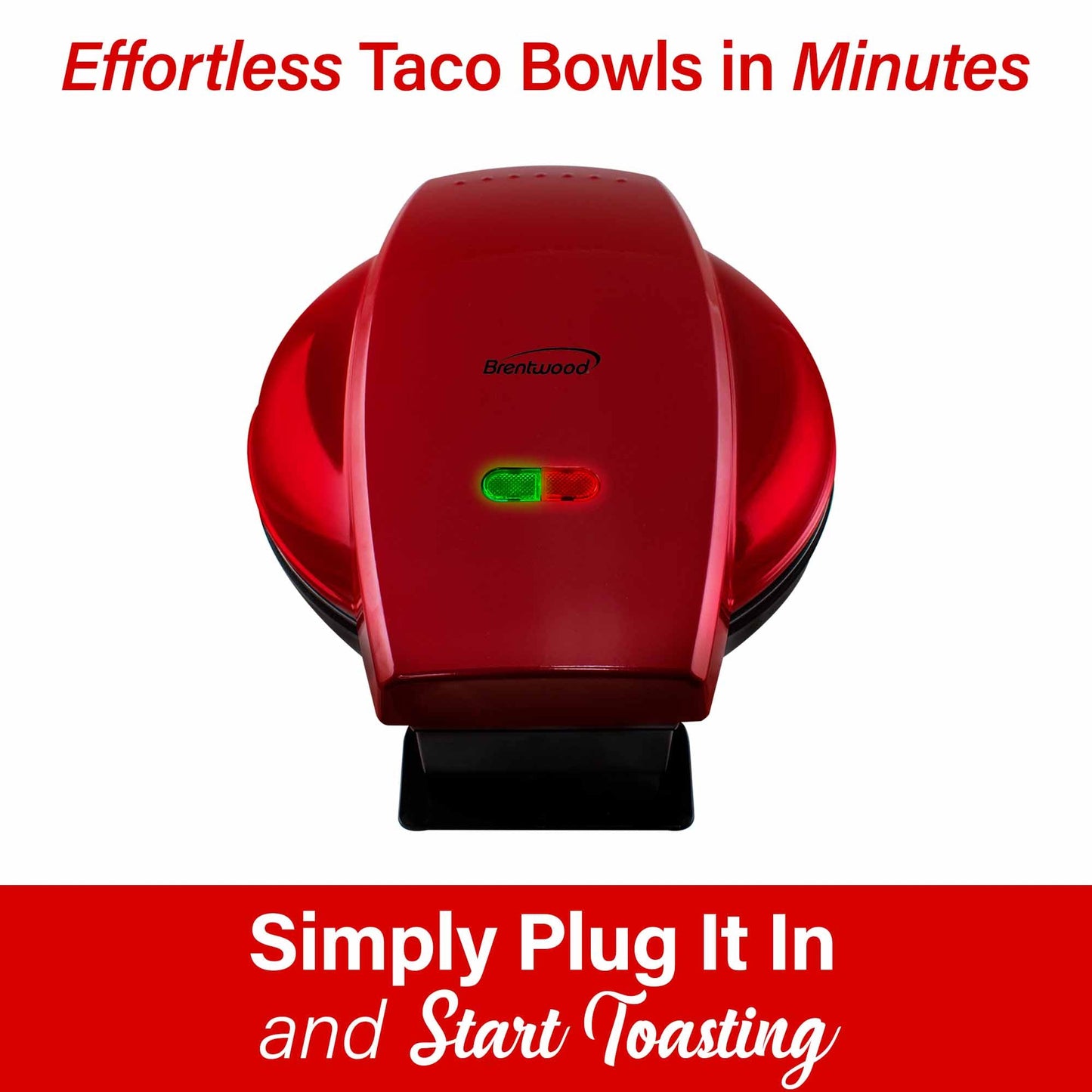 10" Brentwood Red Tortilla Bowl Maker