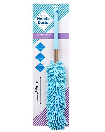 MICROFIBER NOODLE DUSTER EXTENDABLE HANDLE BL