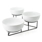 4 PC Bowl Set with Metal Rack