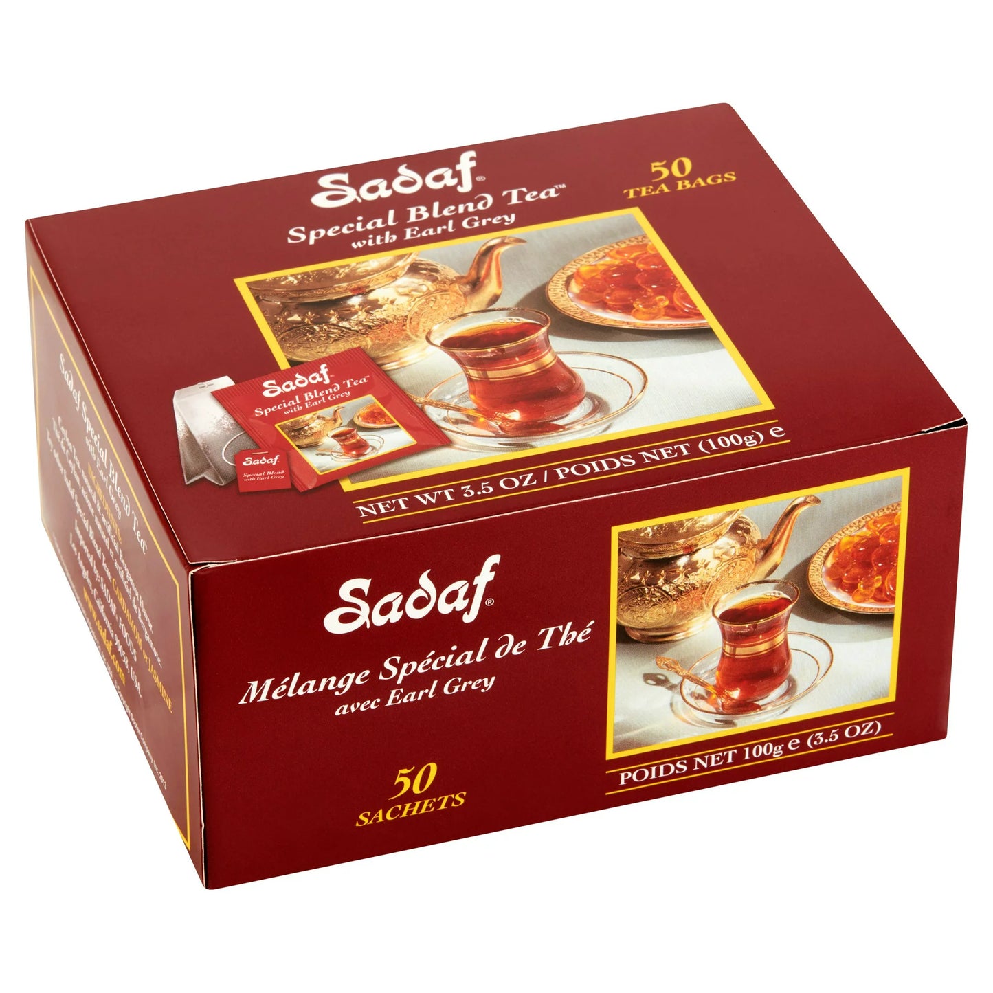 50 Tea Bags Sadaf Special Blend Tea with Earl Grey