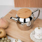 1.1 L Korkmaz Montana Stainless Steel Tea Pot with Wooden Lid