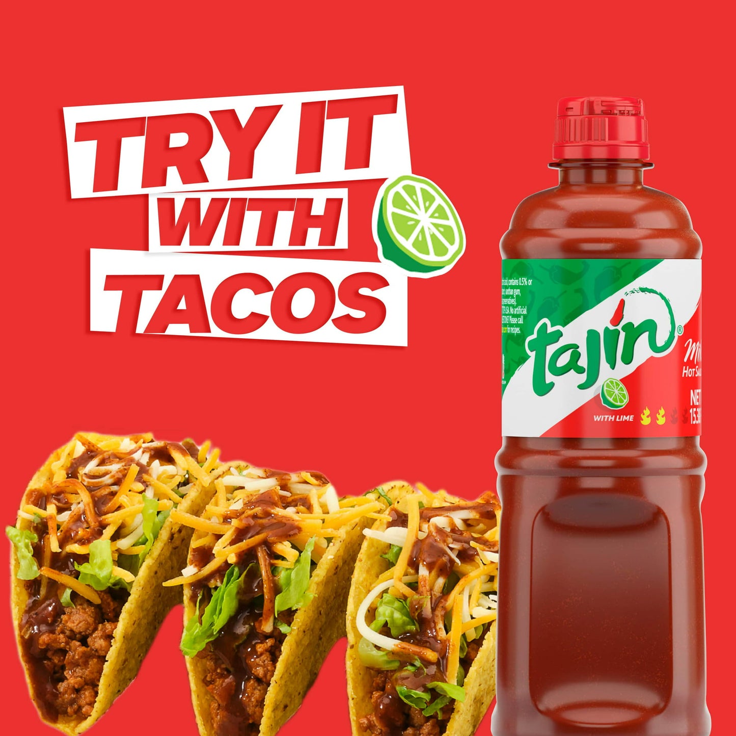 15.38 oz Tajin Mild Mexican Chili Lime Hot Sauce