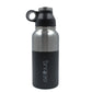 Brentwood Stainless Steel Water Bottle with Black Silicone Grip and Loop Cap Includes a Silicone Bottle Brush