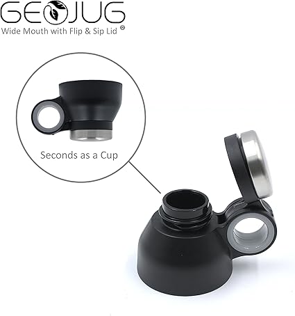 Brentwood Stainless Steel Water Bottle with Black Silicone Grip and Loop Cap Includes a Silicone Bottle Brush