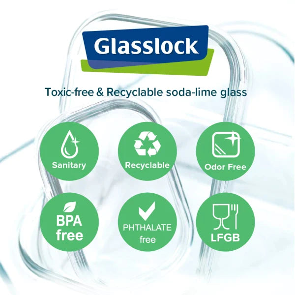 3.6 Cup Glasslock Square Food Storage Container