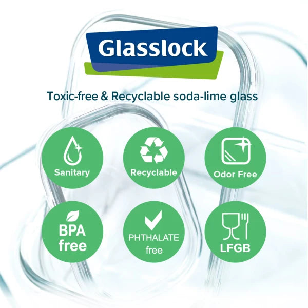 2.7 Cup Glasslock Round Food Storage Container